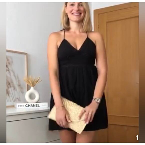 ZARA LACE INSERT MINI DRESS - Picture 3 of 12